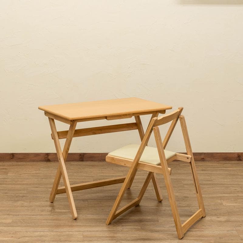 《新品・送料無料》折りたたみデスク＆チェアセット　DBR/NA/WW