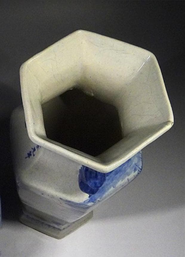 中国古玩 青花 染付 花瓶 乾隆元年製 時代物 唐物 t99147-2 - メルカリ