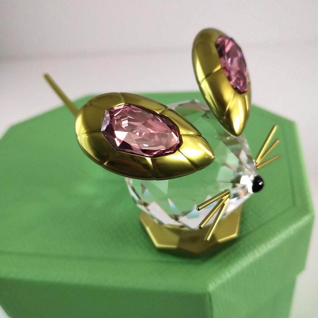 新品♥スワロフスキー ねずみ Mouse Dulcis グリーン L