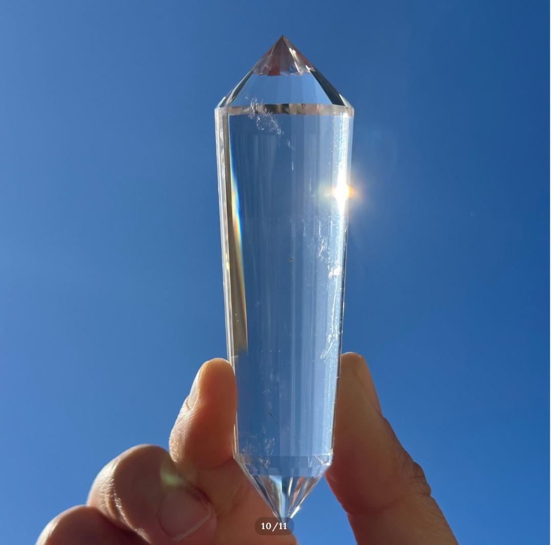 【水晶　ロッククリスタル】ヴォーゲルワンド クリスタル スタンド付　ブラジル産