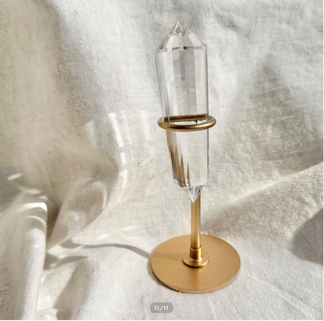 【水晶　ロッククリスタル】ヴォーゲルワンド クリスタル スタンド付　ブラジル産