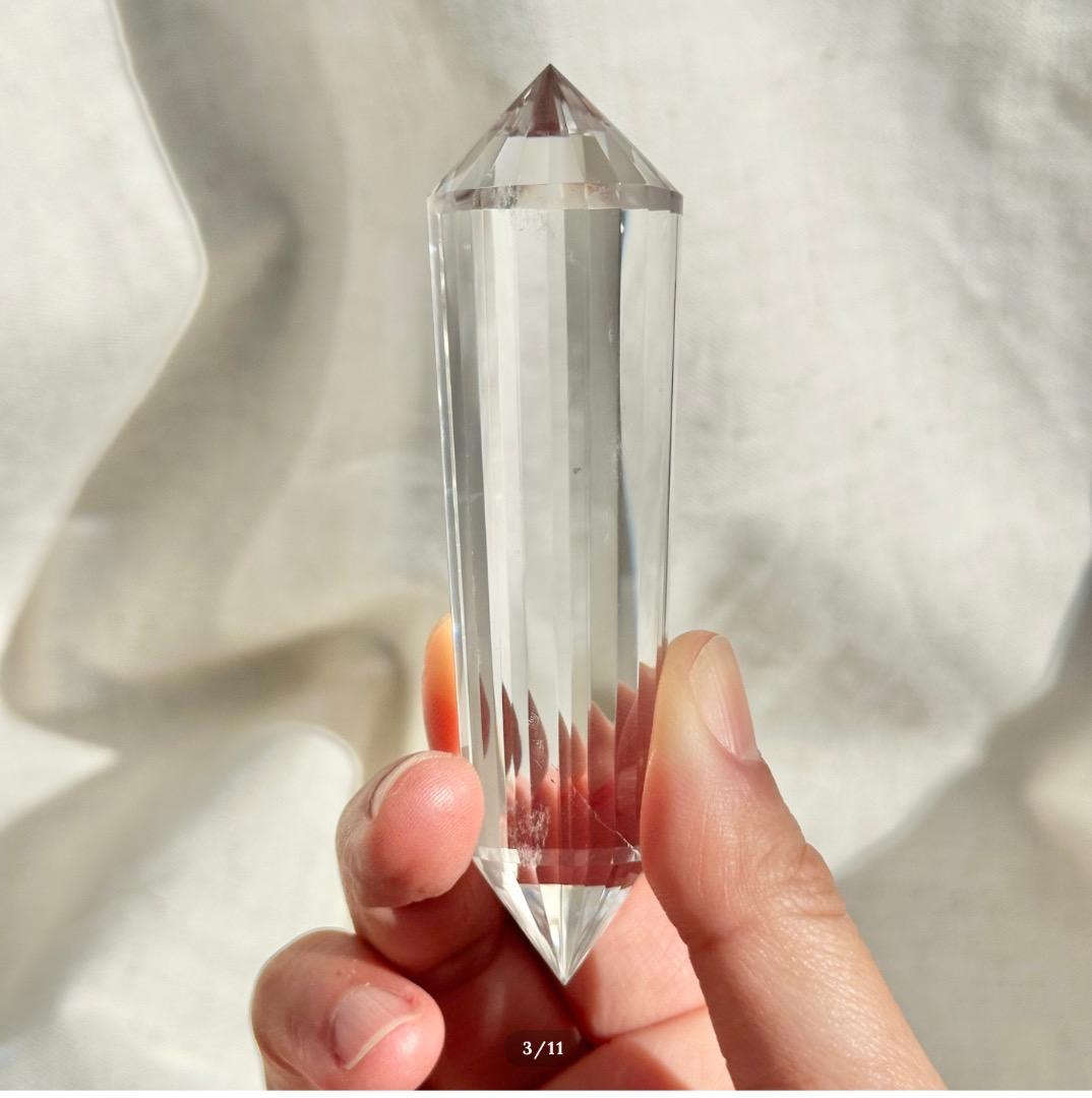 【水晶　ロッククリスタル】ヴォーゲルワンド クリスタル スタンド付　ブラジル産