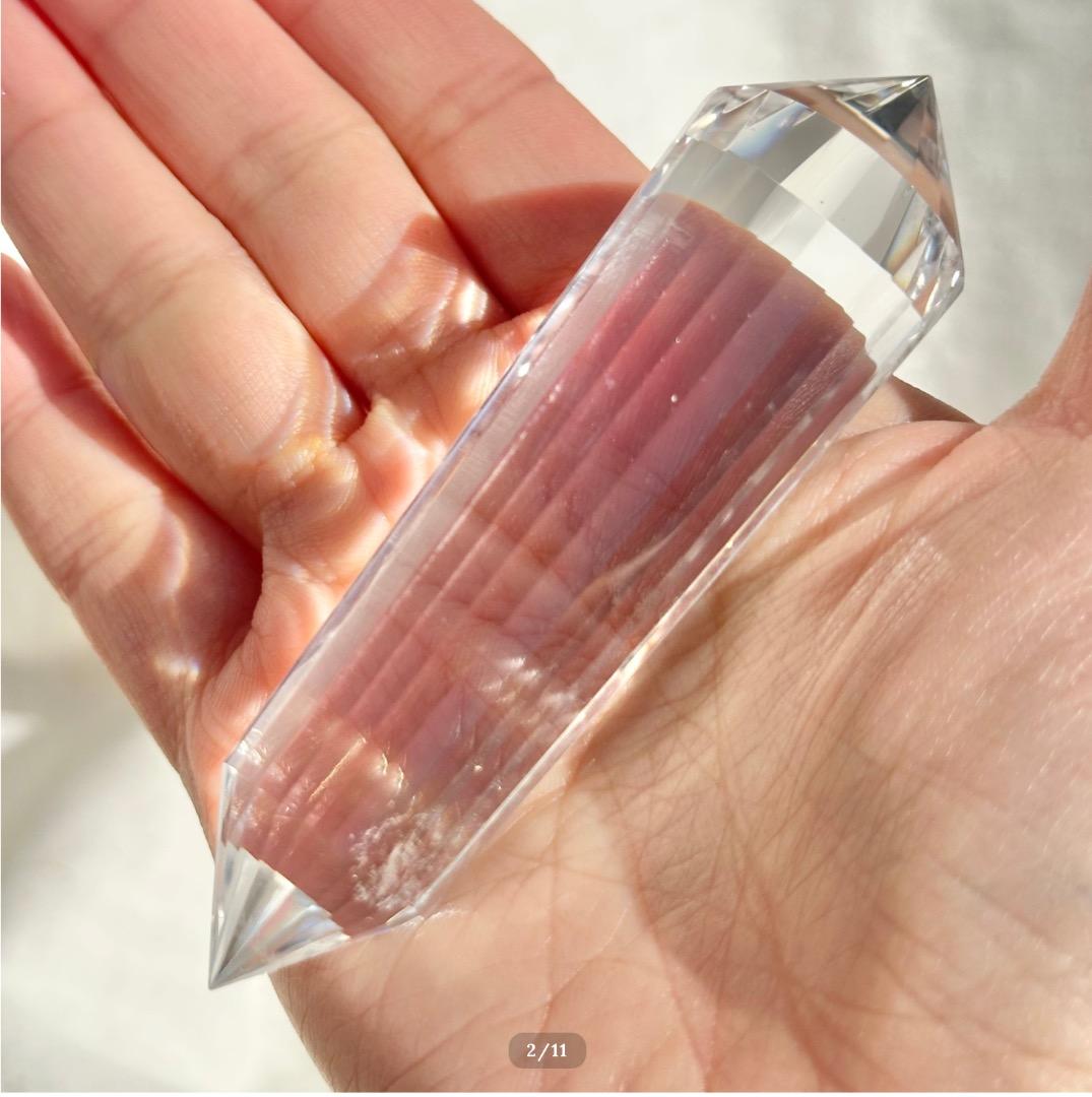 【水晶　ロッククリスタル】ヴォーゲルワンド クリスタル スタンド付　ブラジル産