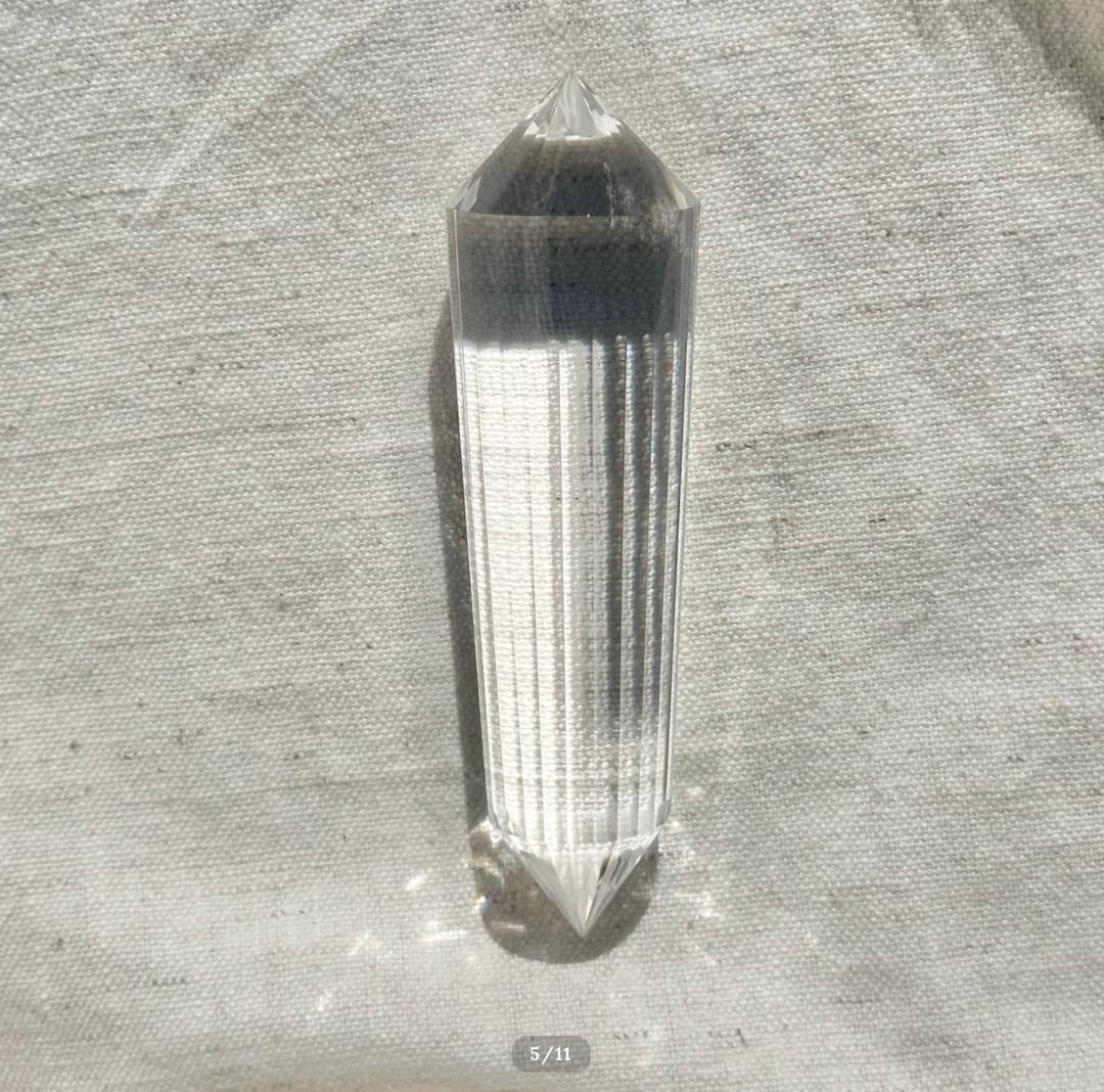 【水晶　ロッククリスタル】ヴォーゲルワンド クリスタル スタンド付　ブラジル産