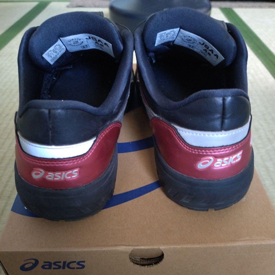 CP306 限定 ブラックXレッドメタリックxシルバー アシックス 安全靴