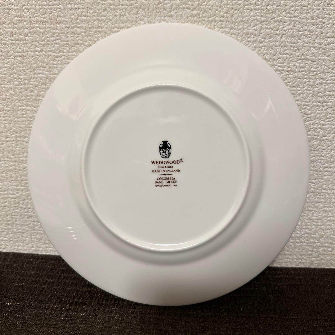 ウェッジウッド　コロンビア　セージグリーン　デザートプレート　17.5cm