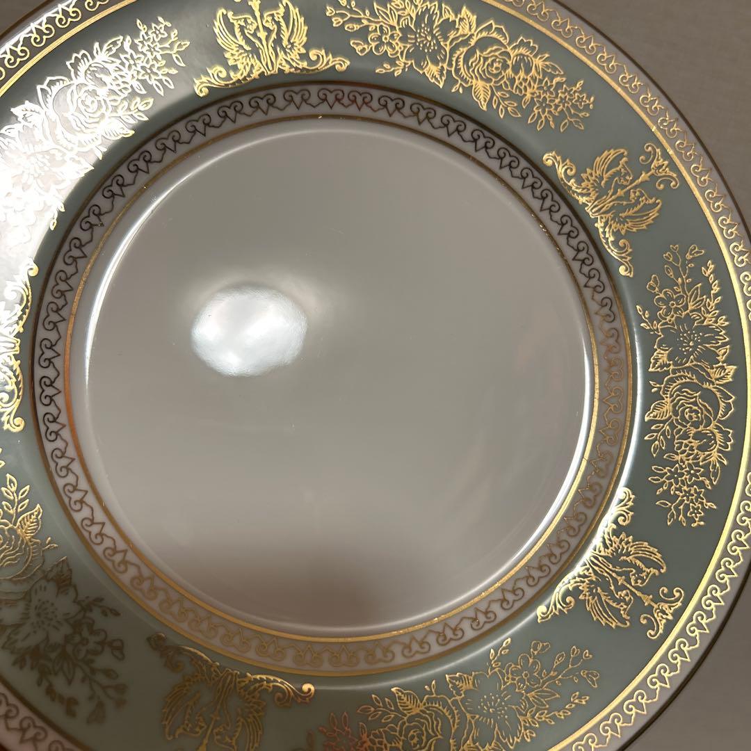 ウェッジウッド　コロンビア　セージグリーン　デザートプレート　17.5cm