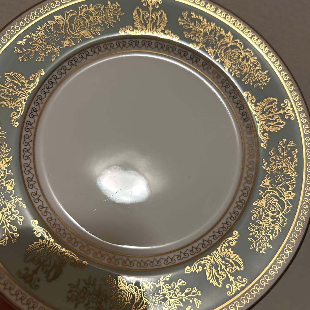 ウェッジウッド　コロンビア　セージグリーン　デザートプレート　17.5cm