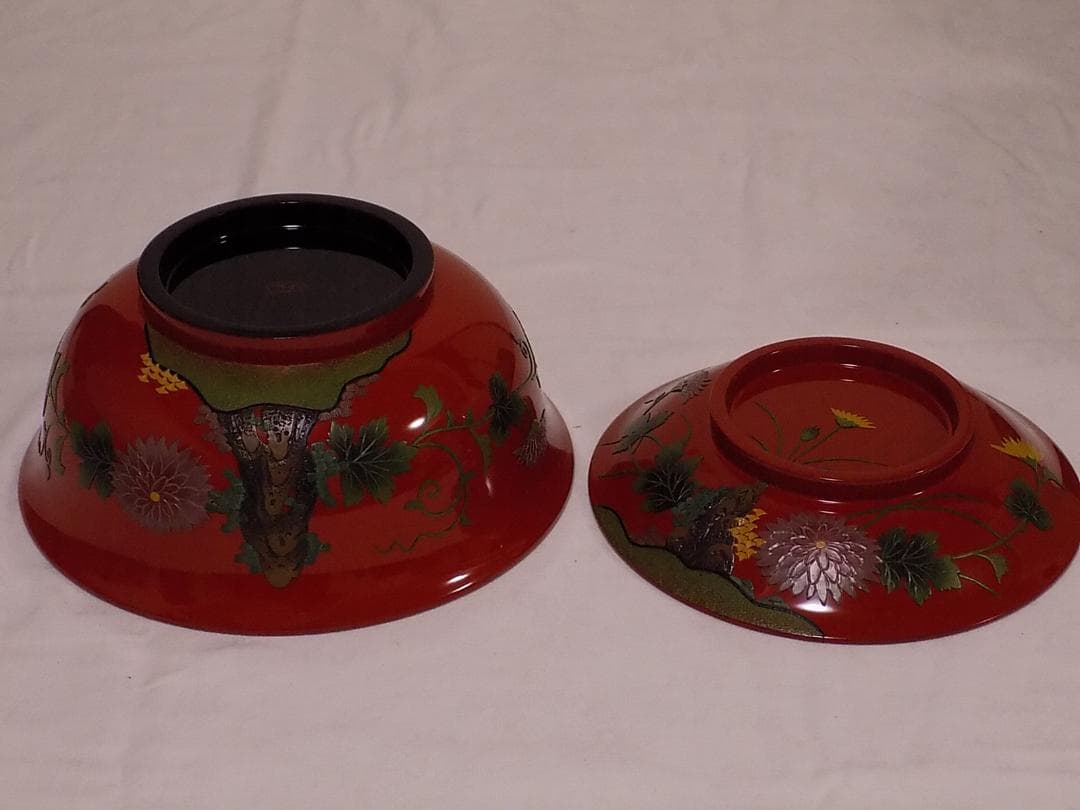 べんぼう 沖縄 琉球漆器 堆錦大椀 新品未使用