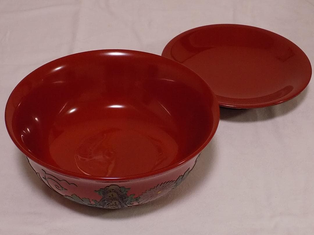 べんぼう 沖縄 琉球漆器 堆錦大椀 新品未使用