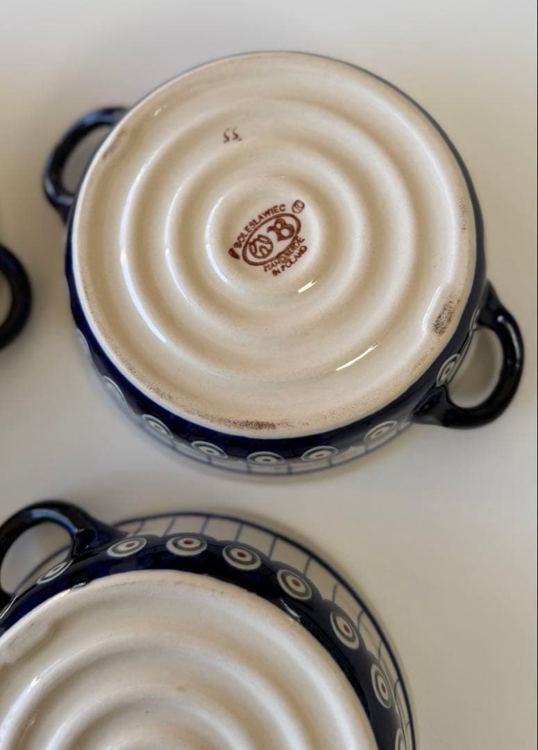 ポーリッシュポタリー グラタン皿 4個セット 15.5cm