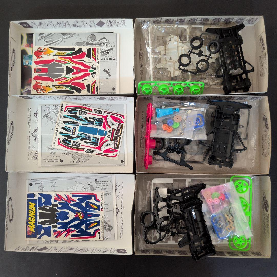 ミニ四駆 -7種　J-CUP限定品含む　当時物　箱絵付　こした作品セット