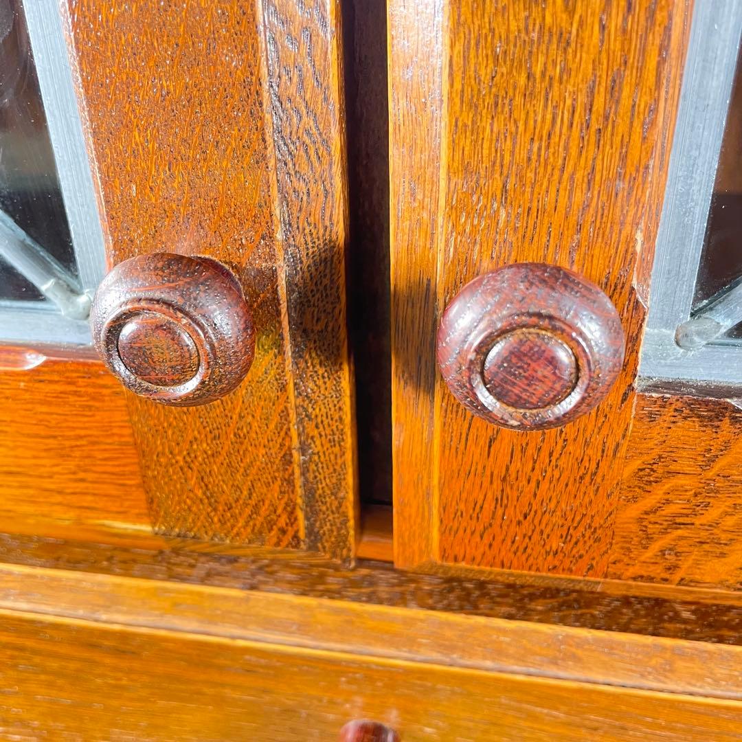 HR560 三越ブルージュ　ステンドグラス　カップボード　食器棚　三越家具