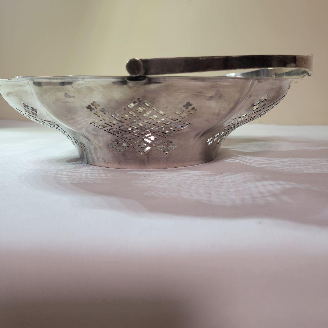 英国アンティークシルバー925バスケットCharlesBoyton&Son