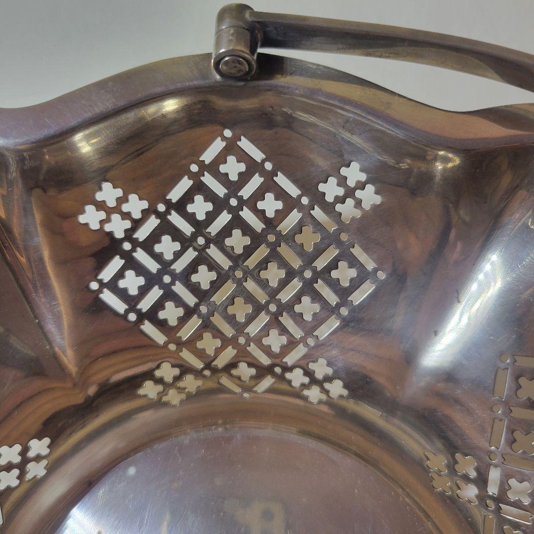 英国アンティークシルバー925バスケットCharlesBoyton&Son