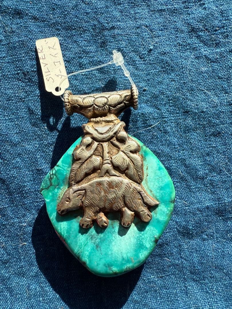 ◯ターコイズ、 　　　　 　　　　　　ペンダントトップ