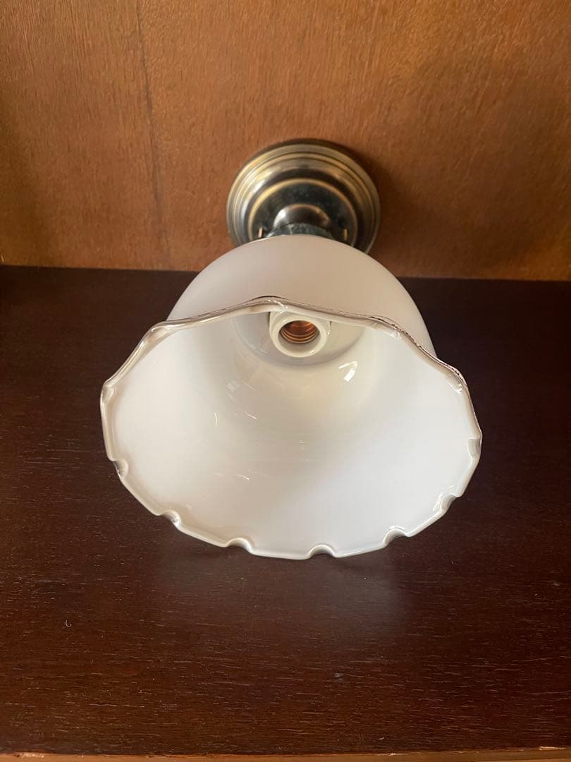アンティーク　オーヤマ照明　ミルクガラス　乳白色　照明　ライト　ランプ　電球