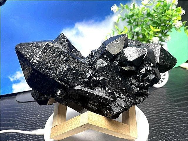 2055gAAA級【魔除け】◆天然モリオン黒水晶原石 B88C6/324C16B