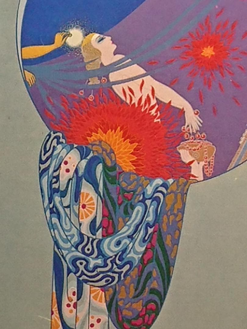 【美品】エルテ　版画　ポスター　置物　インテリア　工芸品　美術品　A2779