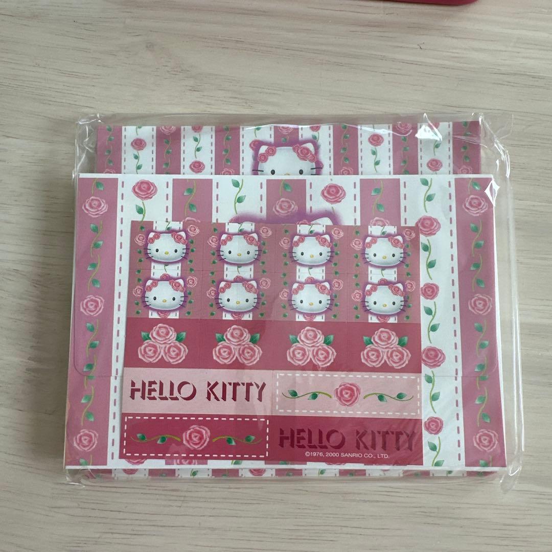 サンリオ　キティ　レターセット　缶　ケース　2000年　平成レトロ