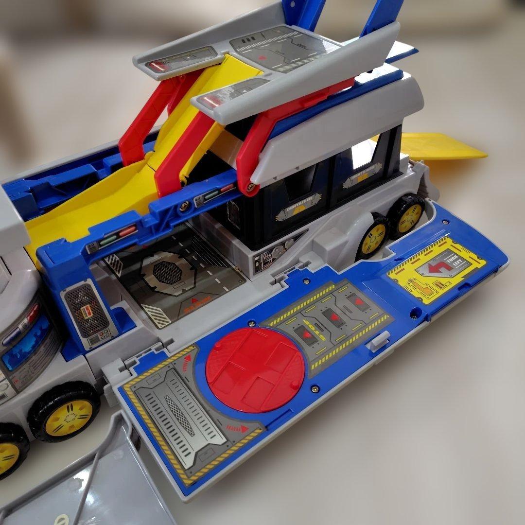 貴重 新品電池交換済み トミカ マグナムパトレーラー ハイパーブルー