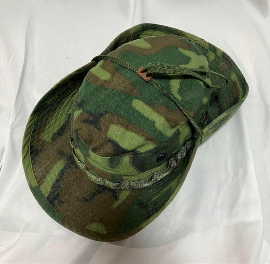 60s 米軍 U.S.ARMY グリーンリーフカモ ブーニーハットデッドストック