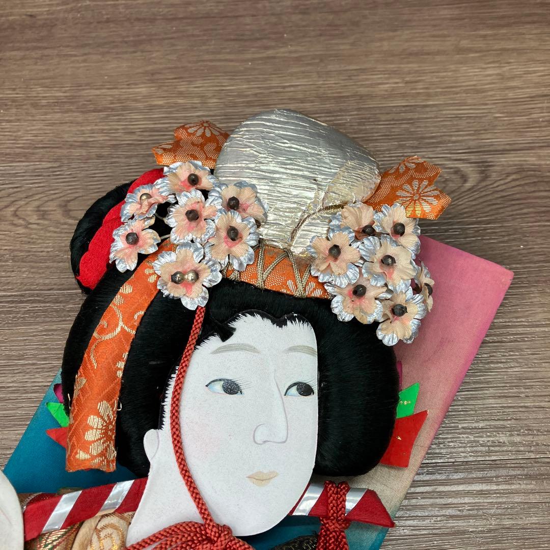 E-5 昭和レトロ 正月飾り 押絵羽子板 伝統工芸品 扇 縁起物 お正月 飾り