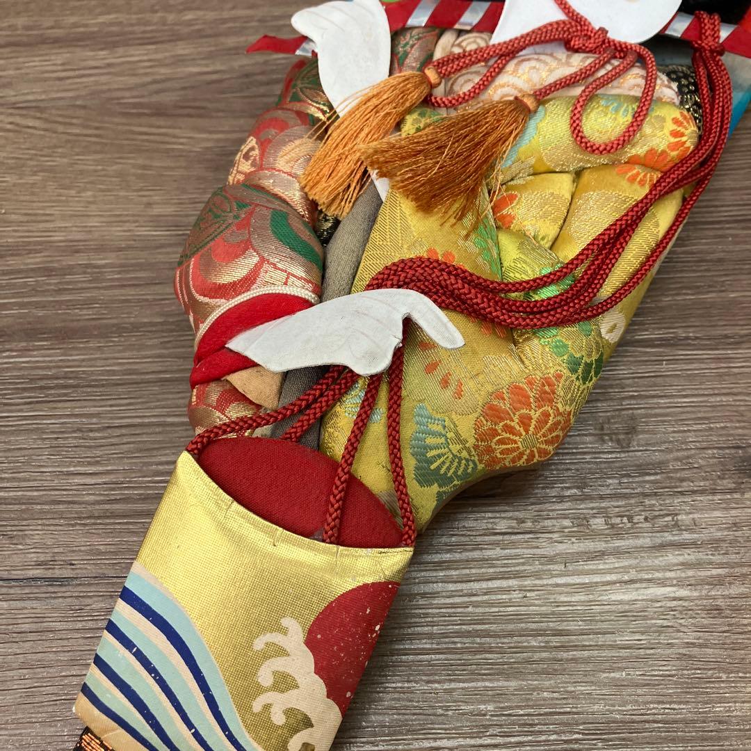 E-5 昭和レトロ 正月飾り 押絵羽子板 伝統工芸品 扇 縁起物 お正月 飾り