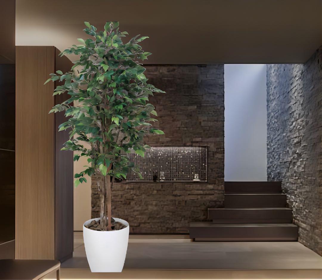 光触媒　人工観葉植物　フェイクグリーン　ロイヤルベンジャミン 1.6m