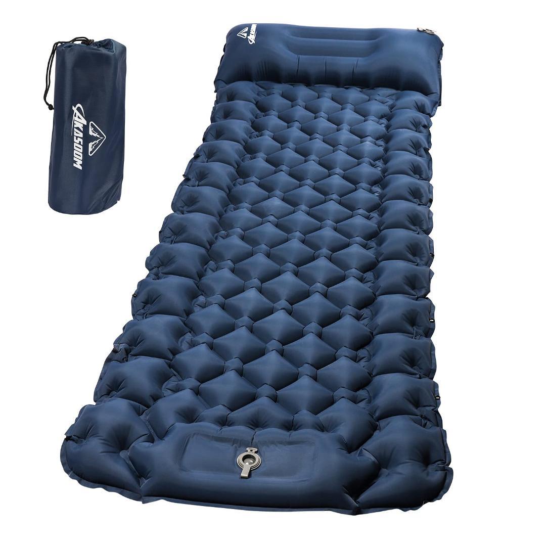 無限連結可能 足踏み式 キャンプ車中泊 ベッド エアーマット 枕