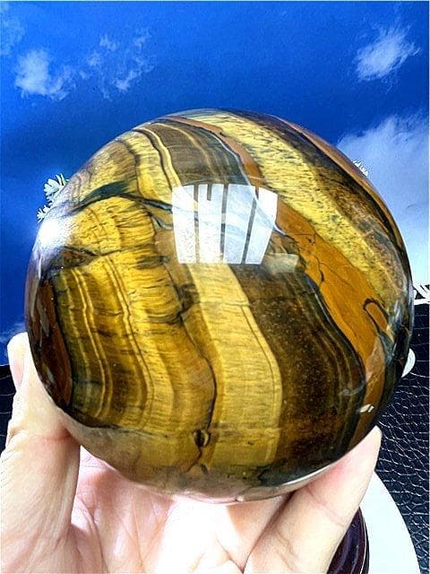 1520g AAA級【金運UP】☆天然タイガーアイ丸玉B89A1/264A12D - メルカリ