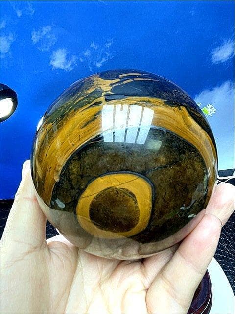 1520g AAA級【金運UP】☆天然タイガーアイ丸玉B89A1/264A12D - メルカリ