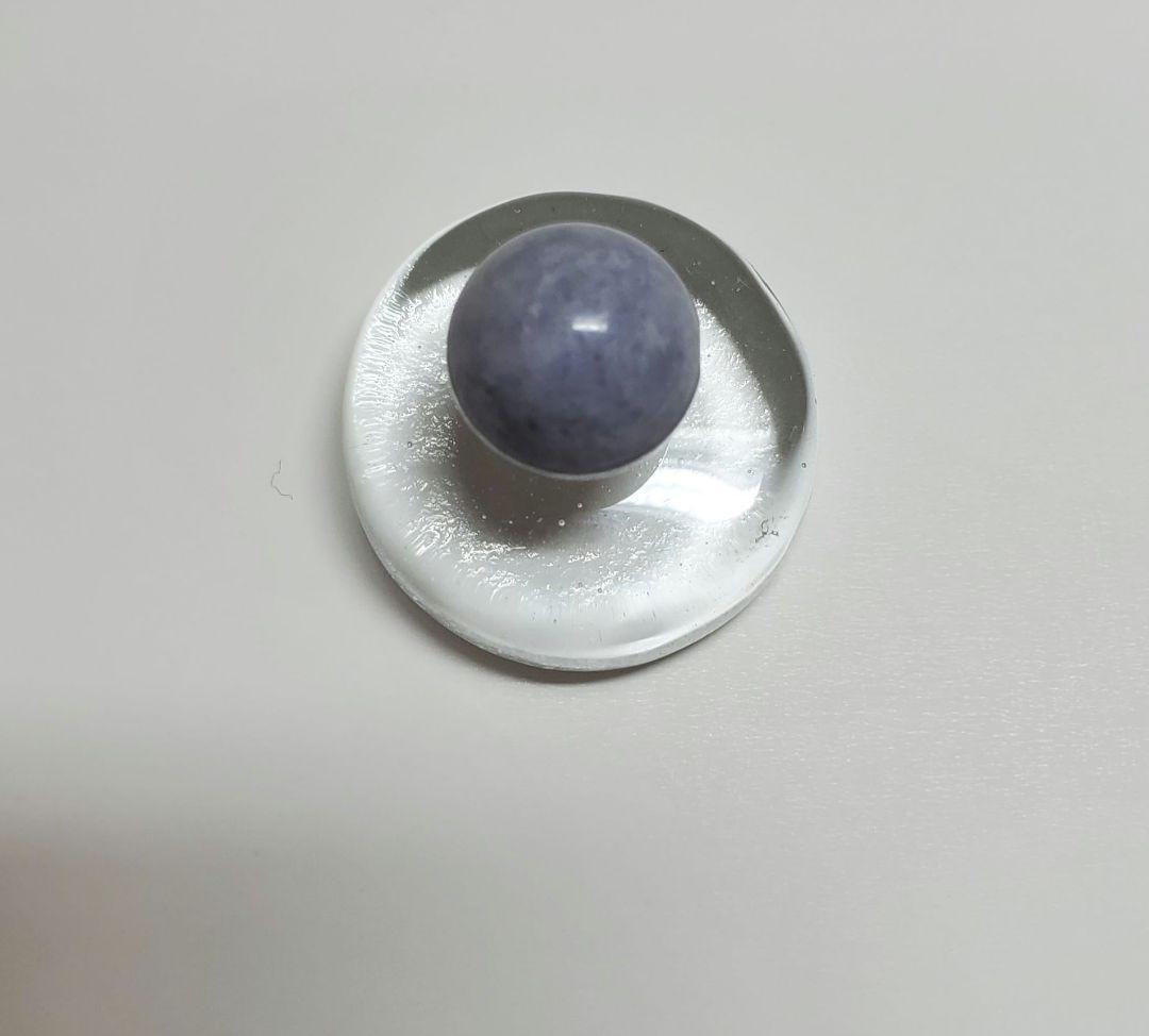 糸魚川翡翠 灰ラベンダー 13mm玉