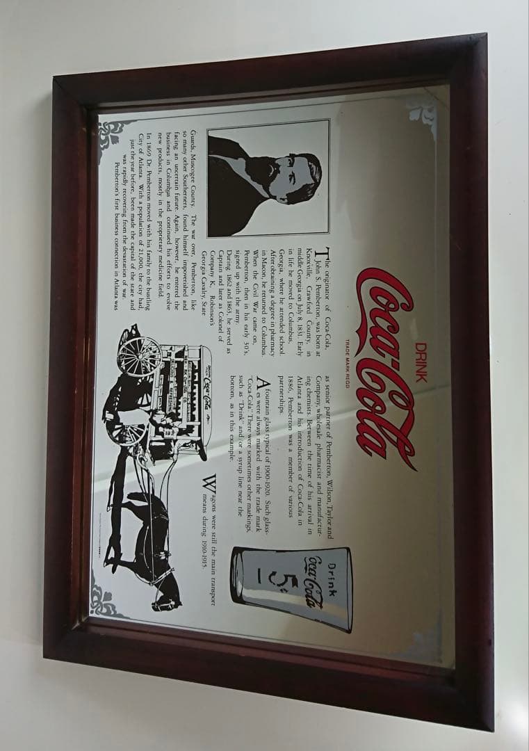’80年代Coca-Cola 大型パブミラー