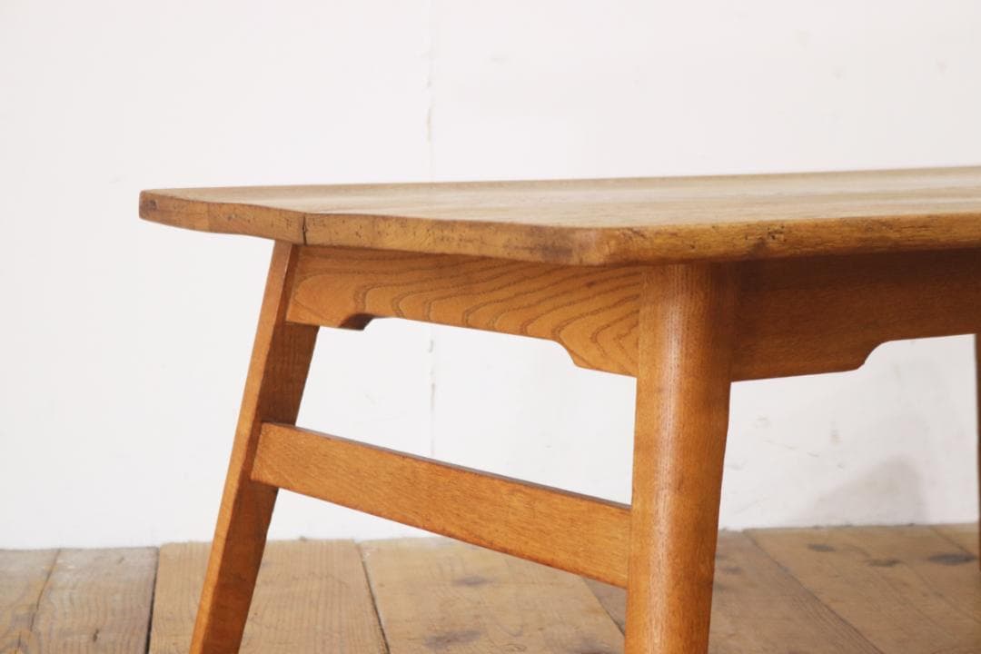 レトロ ローテーブル 座卓 センターテーブル 無垢材 花台 展示台 ナチュラル