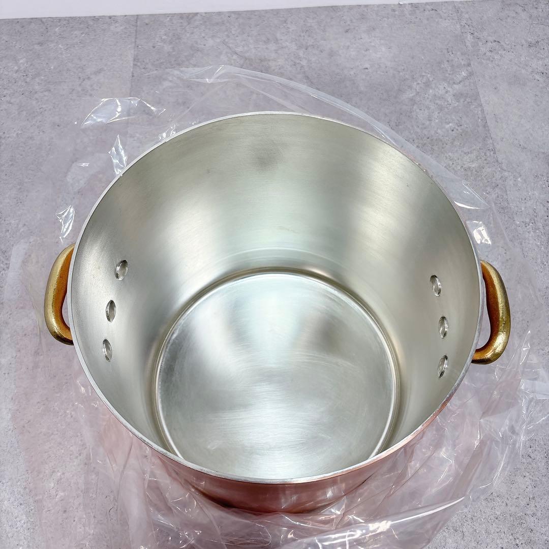 新品未使用　エトール　プロシリーズ　銅製　寸胴鍋　高さ/直径27cm 15.4L