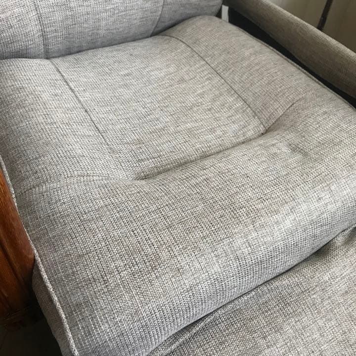 籐 フット付きリクライニング　回転座椅子 ラタン