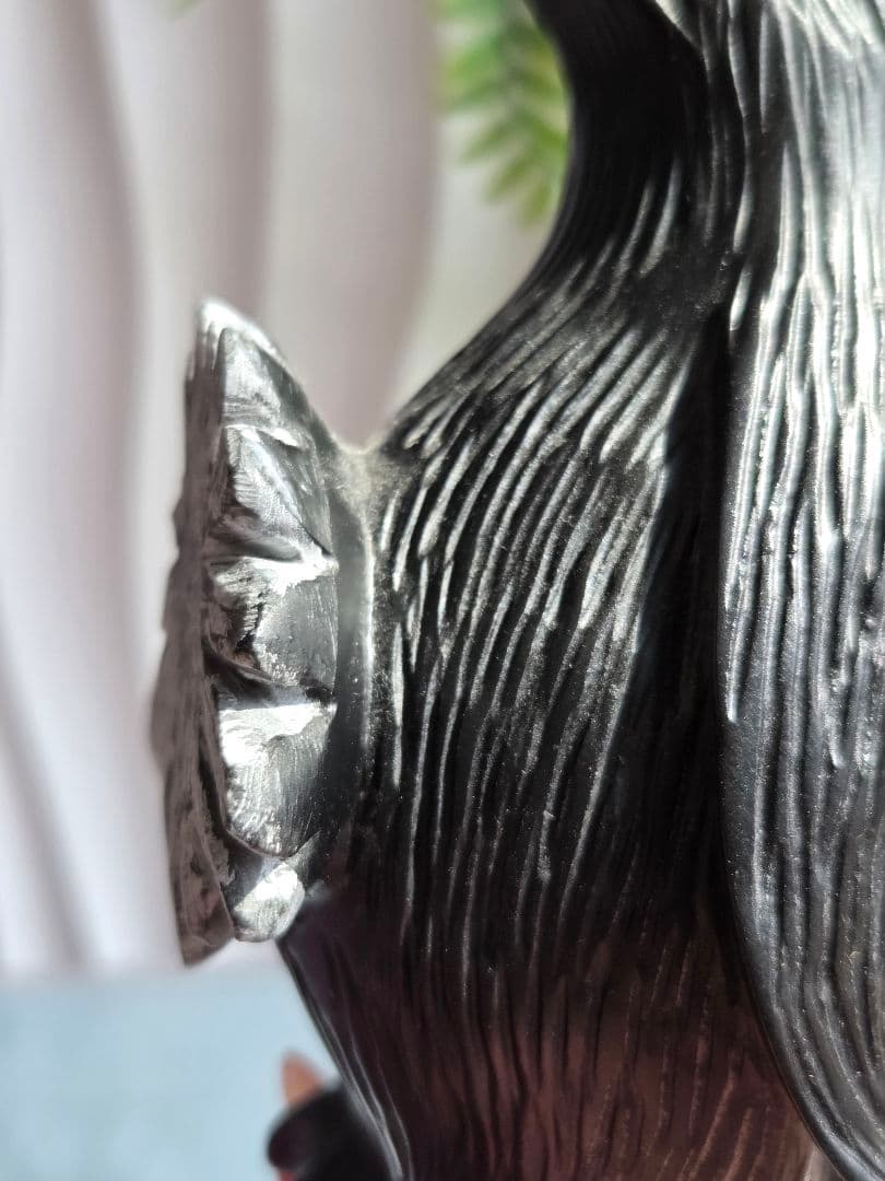 菊花石ペンギン置物