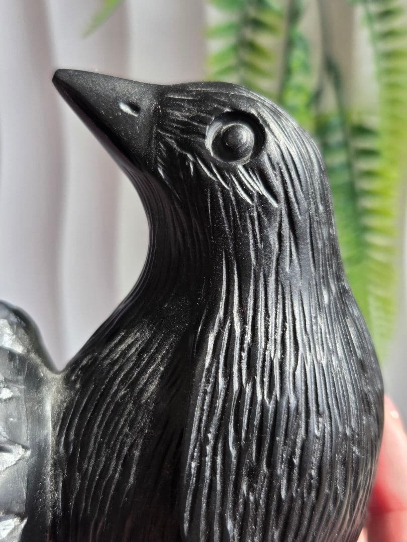 菊花石ペンギン置物