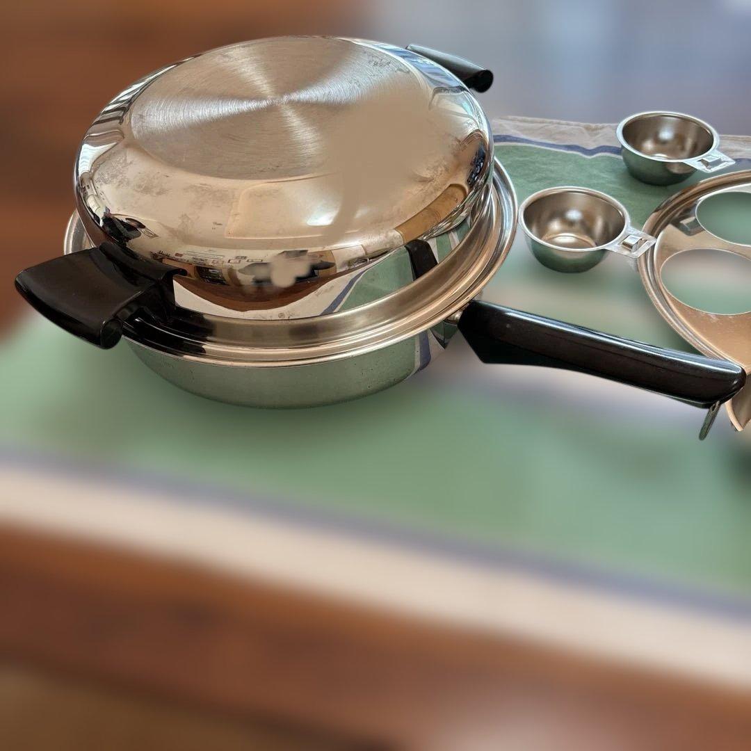 【MADE in USA】Amway Queen ステンレス鍋・フライパンセット