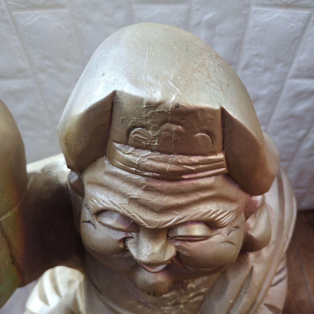 木彫り 大黒天 Statue Lucky God Vintage 彫刻 縁起物