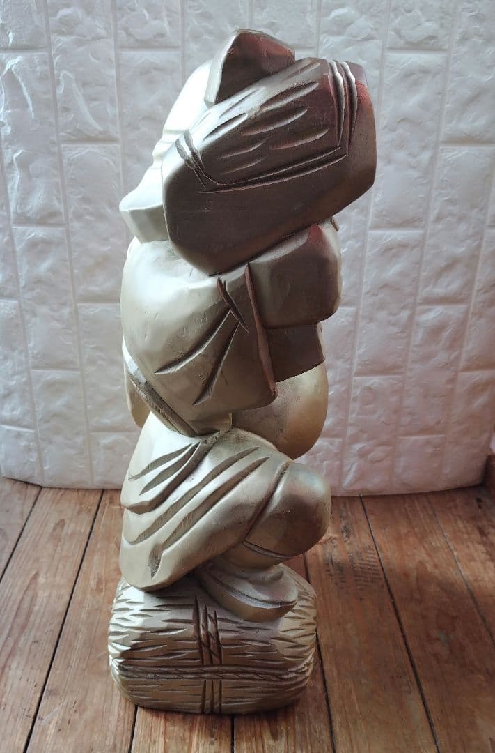 木彫り 大黒天 Statue Lucky God Vintage 彫刻 縁起物