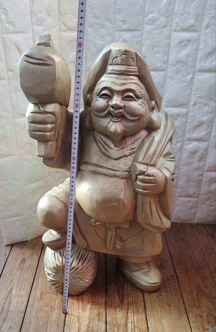 木彫り 大黒天 Statue Lucky God Vintage 彫刻 縁起物