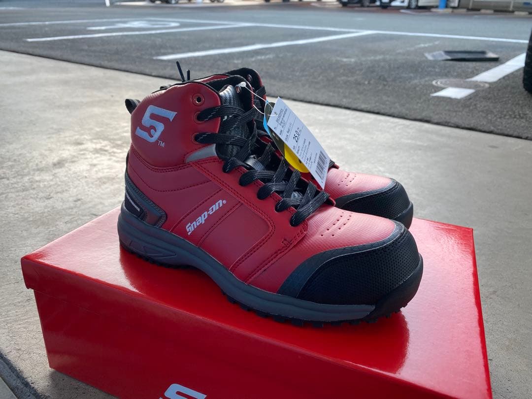 Snap-on HI-CUT 安全靴 25.0cm レッド