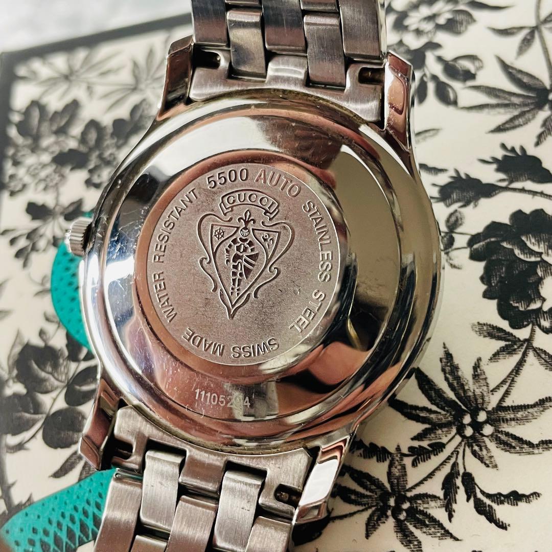 美品】GUCCI 自動巻き 腕時計 5500 シェリーライン AUTO - メルカリ