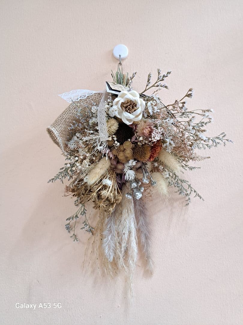 ドライフラワースワッグ ドライフラワーリース オーダー承ります プレゼント
