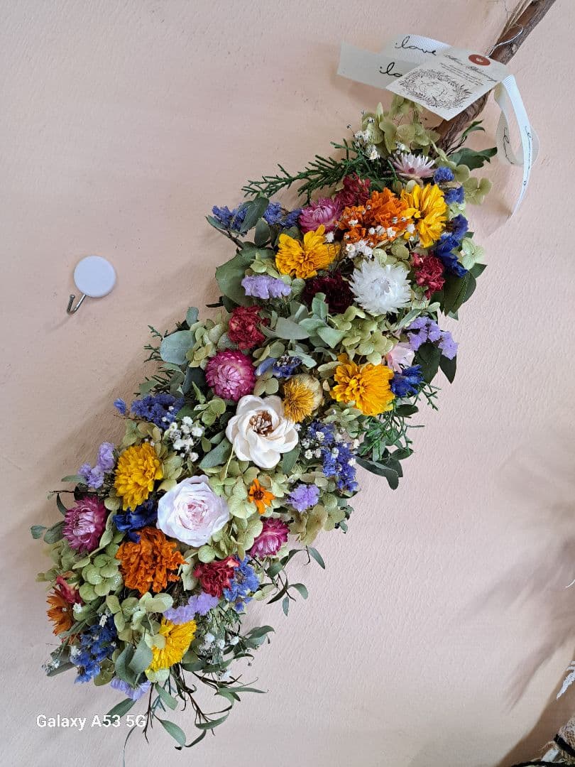 ドライフラワースワッグ ドライフラワーリース オーダー承ります プレゼント