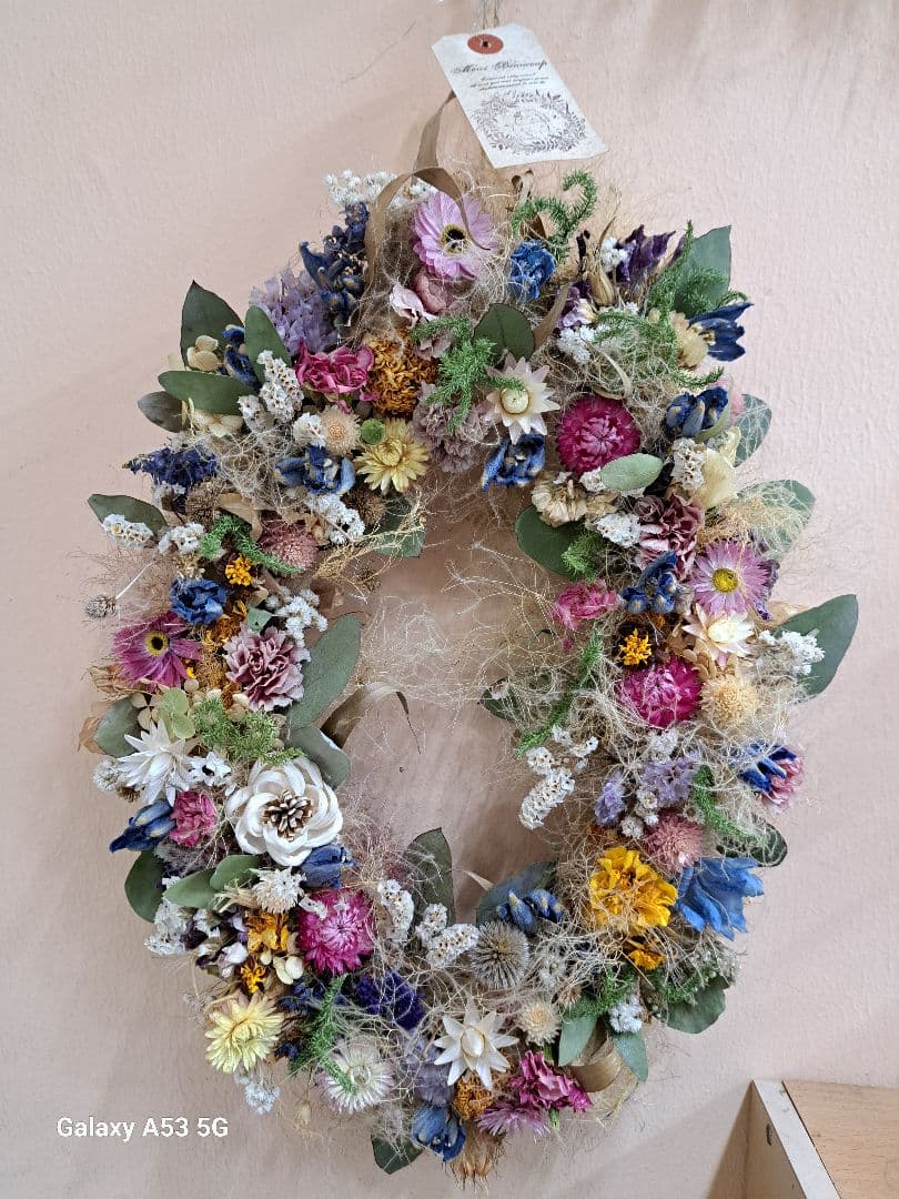 ドライフラワースワッグ ドライフラワーリース オーダー承ります プレゼント