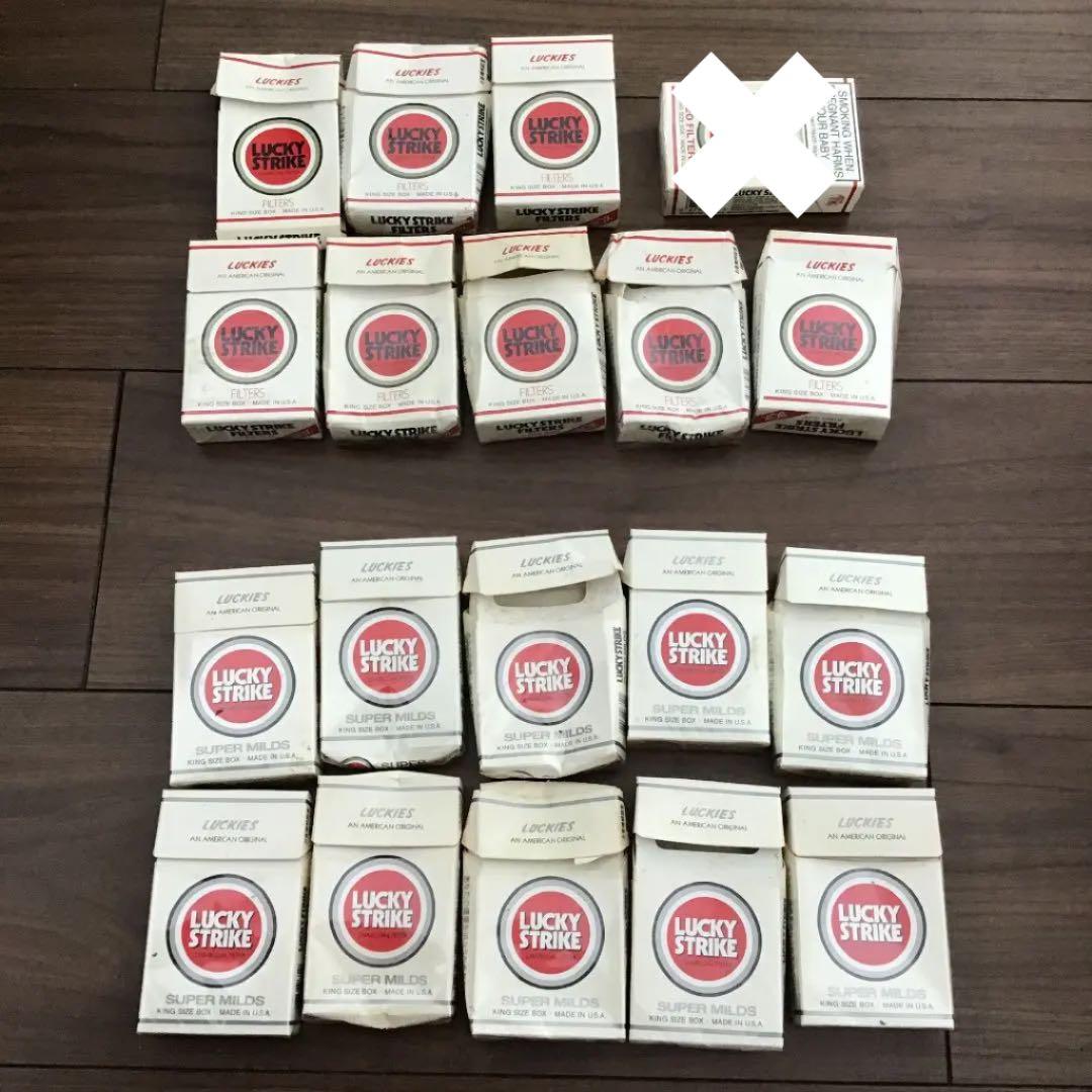 ラッキーストライク ヴィンテージ タバコ 空箱 lucky strike 旧型