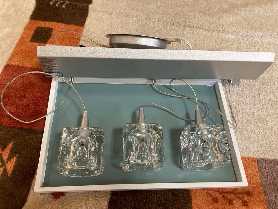 キシマ　クリアガラス 3灯 ペンダントライト